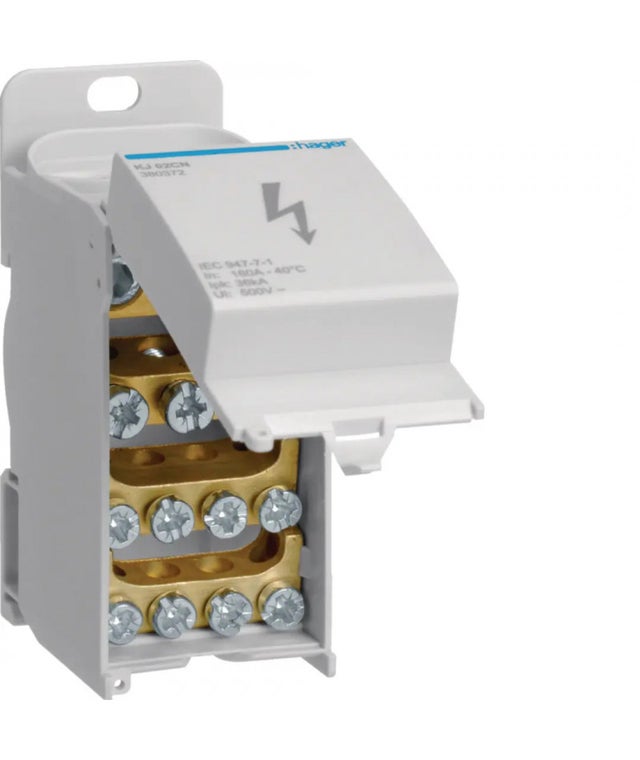 HAGER KJ02CN | Blocco di connessione 1P 160A 2x50+3x16/8x10mm²