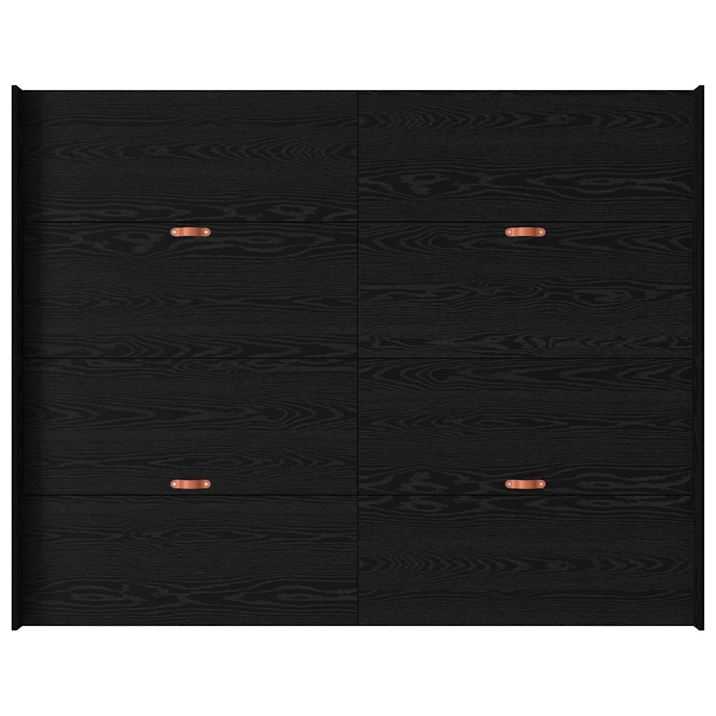 Cadre de lit avec rangement et tiroir chêne noir 150 x 200 cm - 8