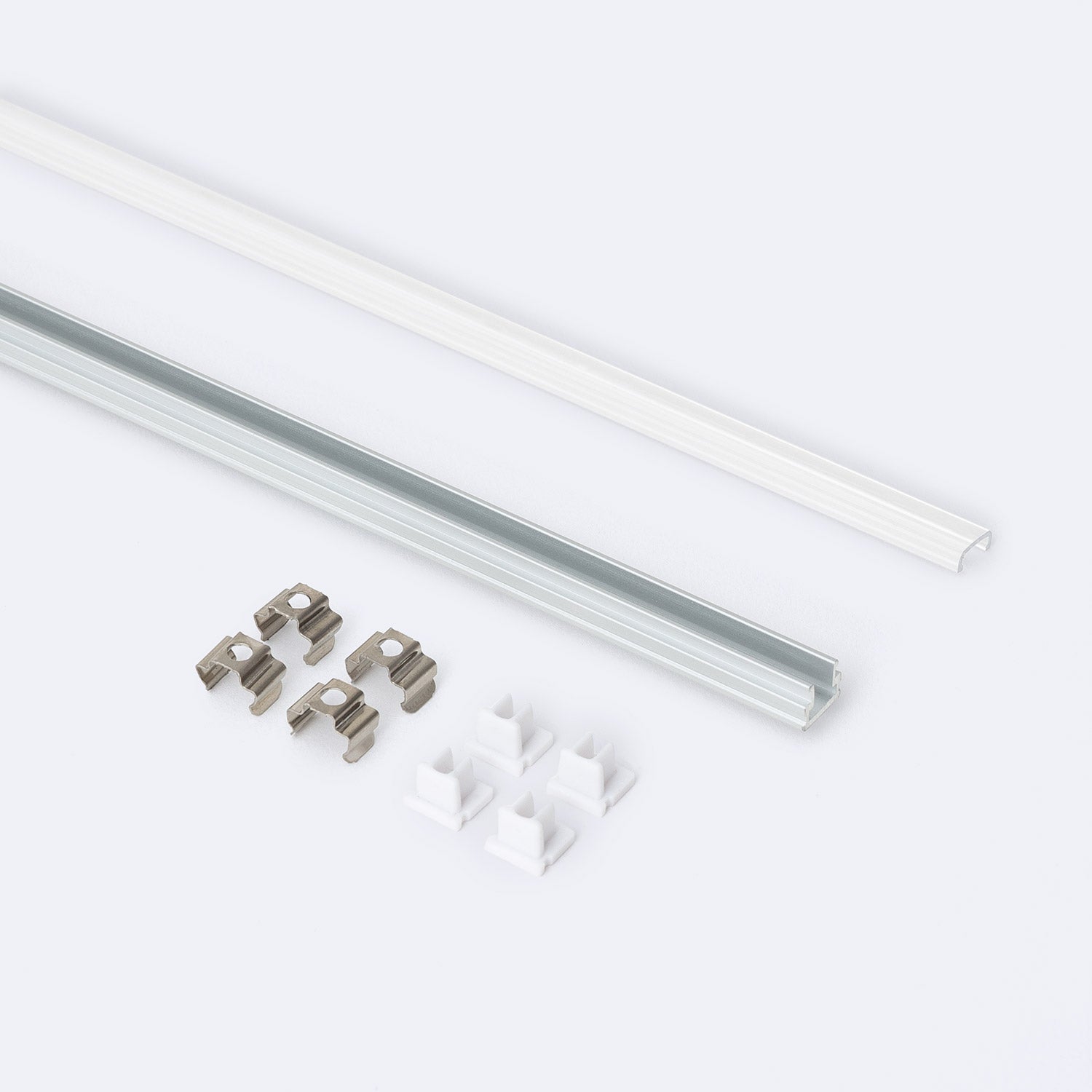Profilé Aluminium En Saillie 8x8 pour Rubans LED jusqu'à 6 mm - Aluminium 2 m Transparente - Aluminium - 3