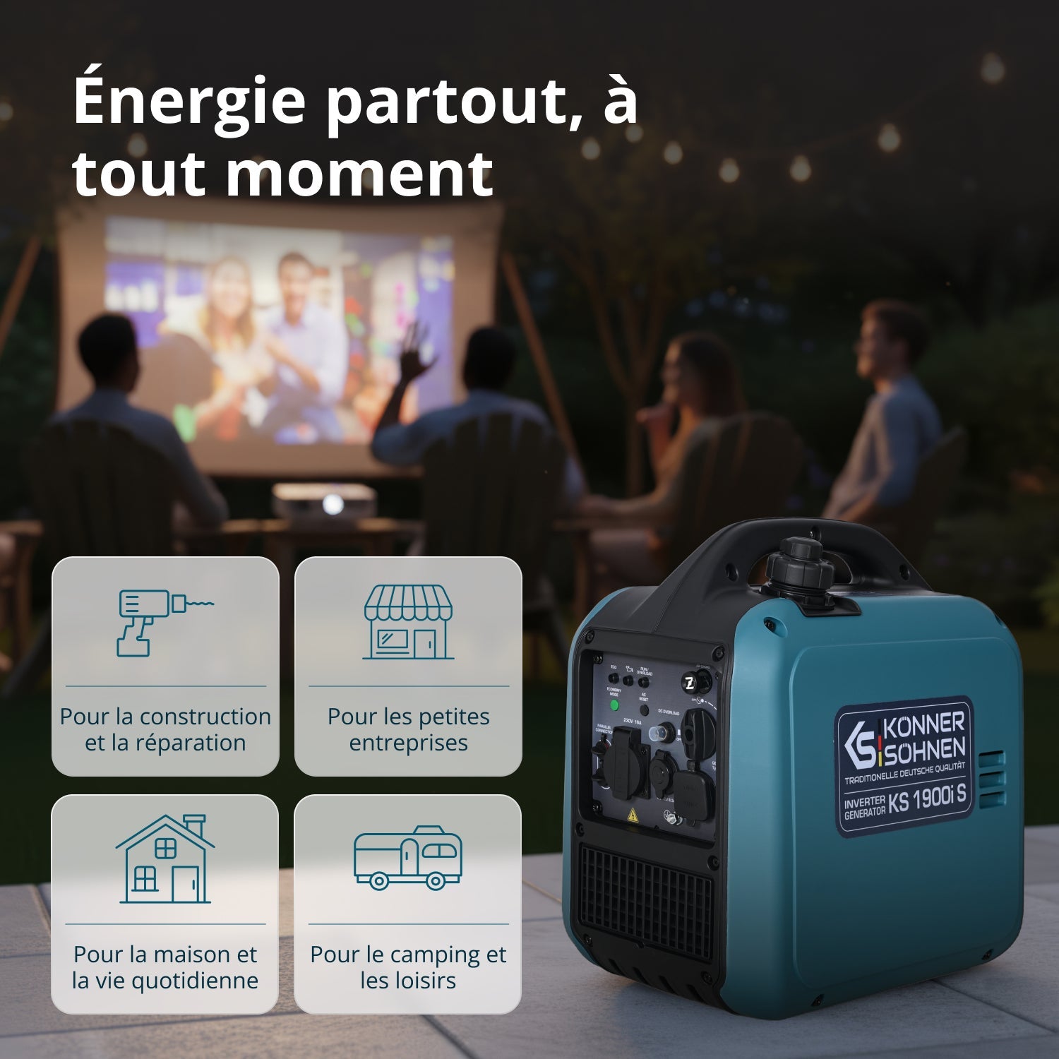 Groupe électrogène Inverter KS 1900i S Puissance maximale 2 kW - 2