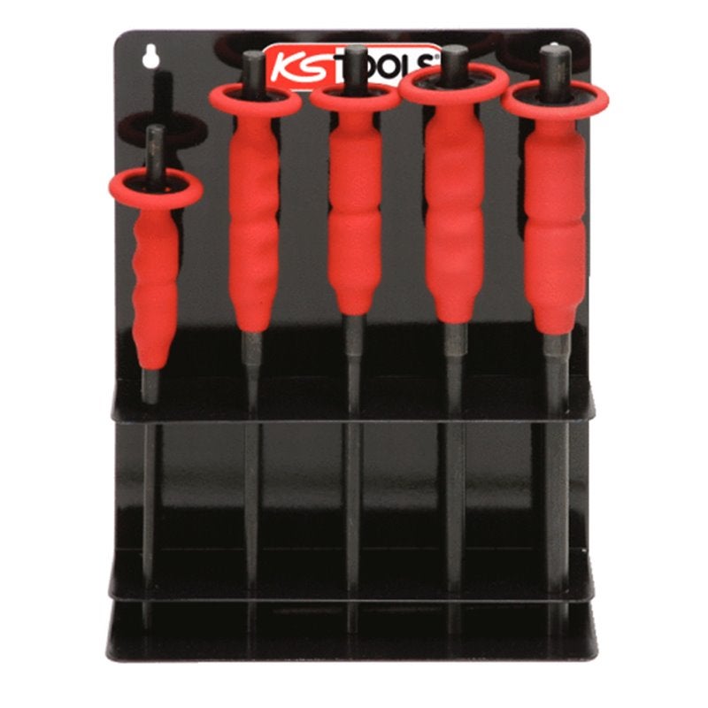 KS TOOLS Zestaw wybijaków do zawleczek z rękojeścią ochronną 5 szt. 6-14 mm - 156.0020