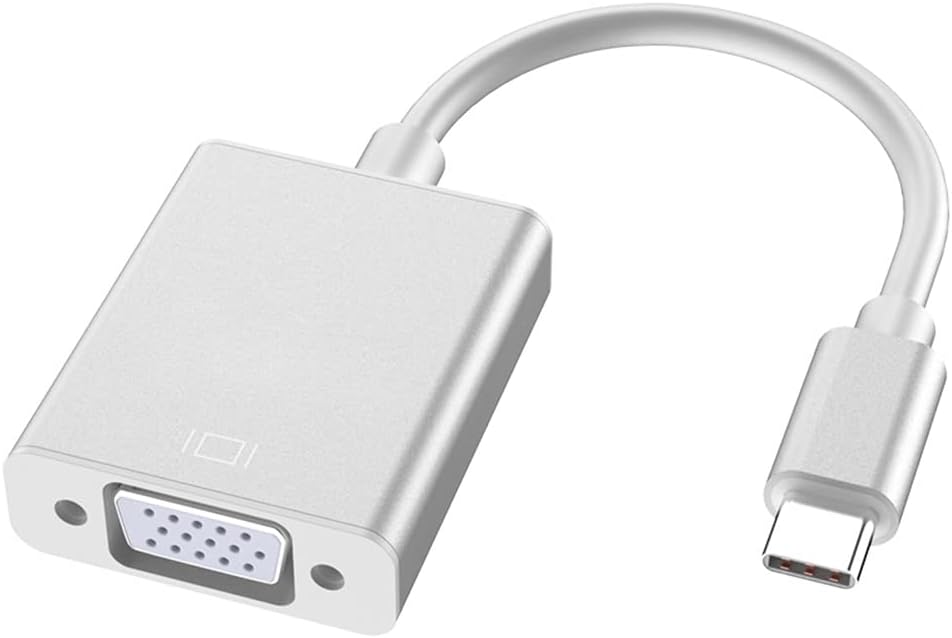 Adapter USB-C do VGA, SELIACR Thunderbolt 3 (typ C) męski na VGA żeński, kompatybilny z Google Chromebook Pixel, MacBook Pro 2020, 2019, 2019