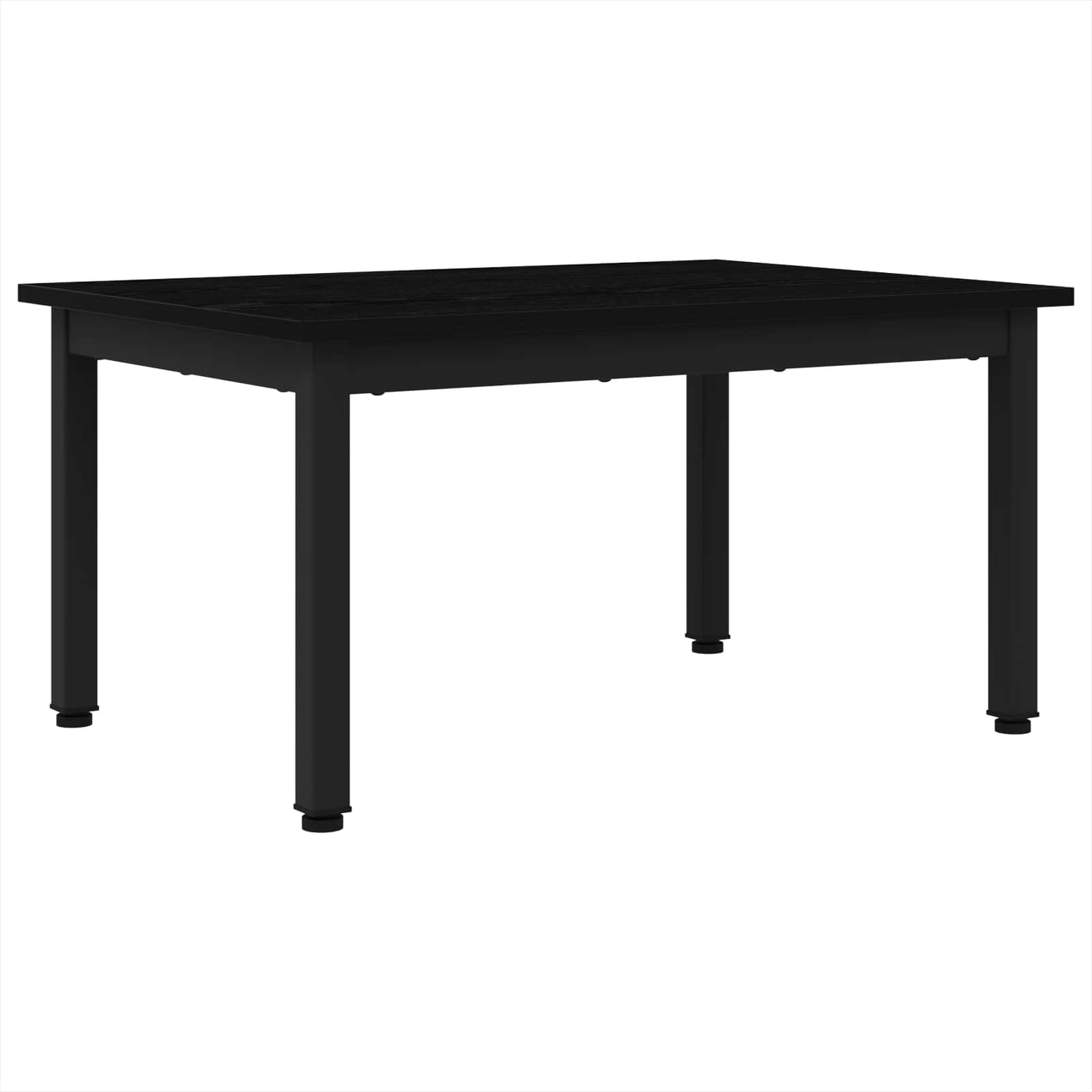 Table basse rectangulaire - Bois d'ingénierie et métal - Chêne noir ...
