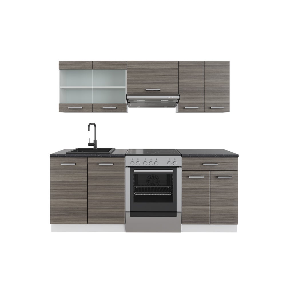 Vicco Cuisine R-Line, 160cm avec meuble four encastrable