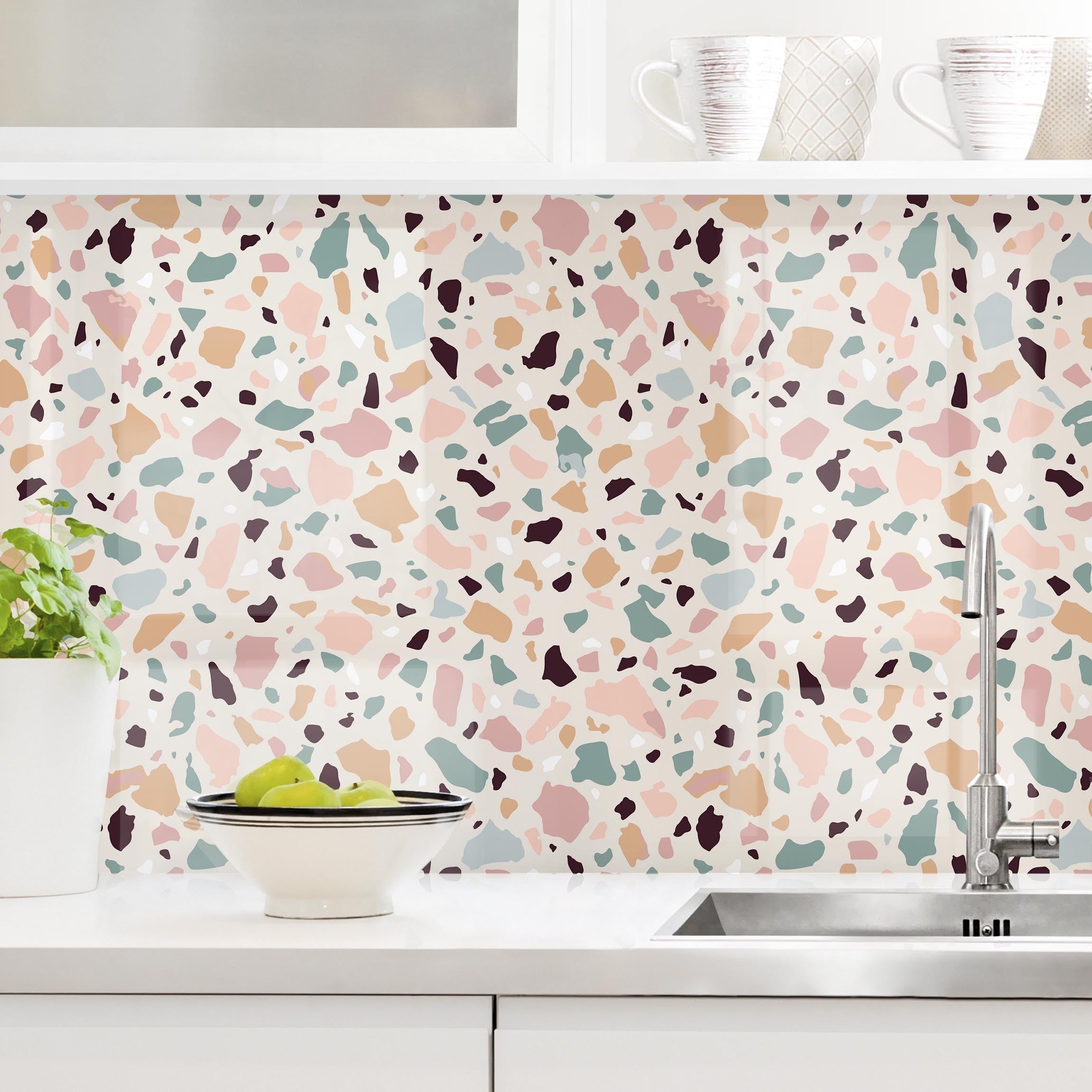 Salpicadero cocina adhesivo - terazzo pattern naples ii 250 x 70 cm