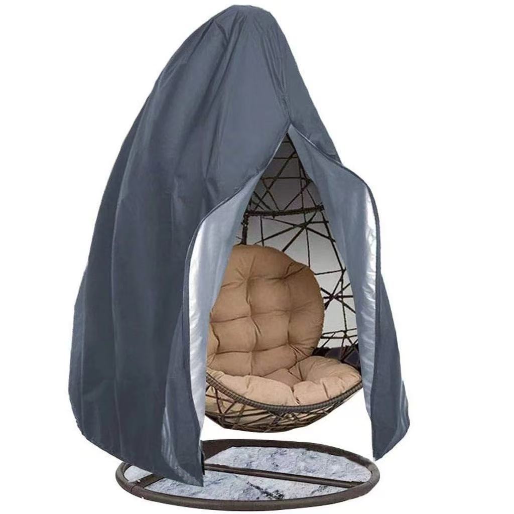 Szary, wodoodporny pokrowiec, 200*230CM, 1 sztuka, pyłoszczelny pokrowiec na wiszący fotel ogrodowy, zapinany na zamek błyskawiczny.