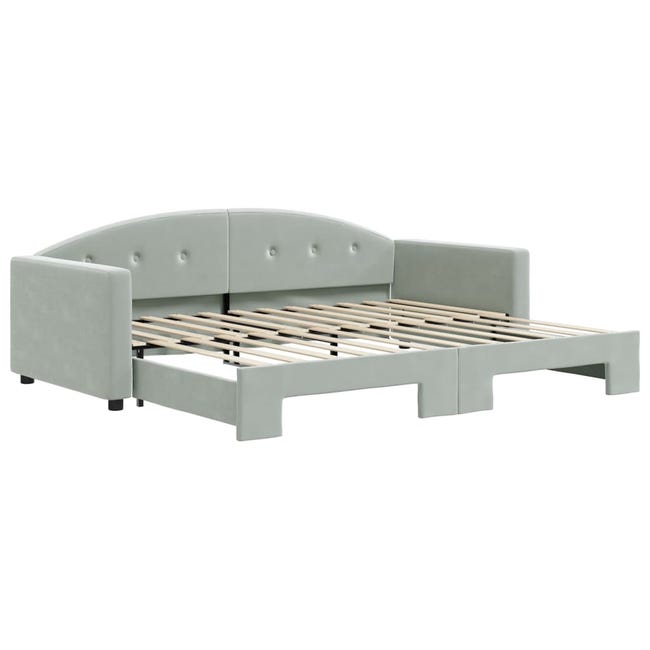 Merax Lit de jour 90x200cm Gris avec lit gigogne Merax Lit de jour 90x200cm Gris avec lit gigogne