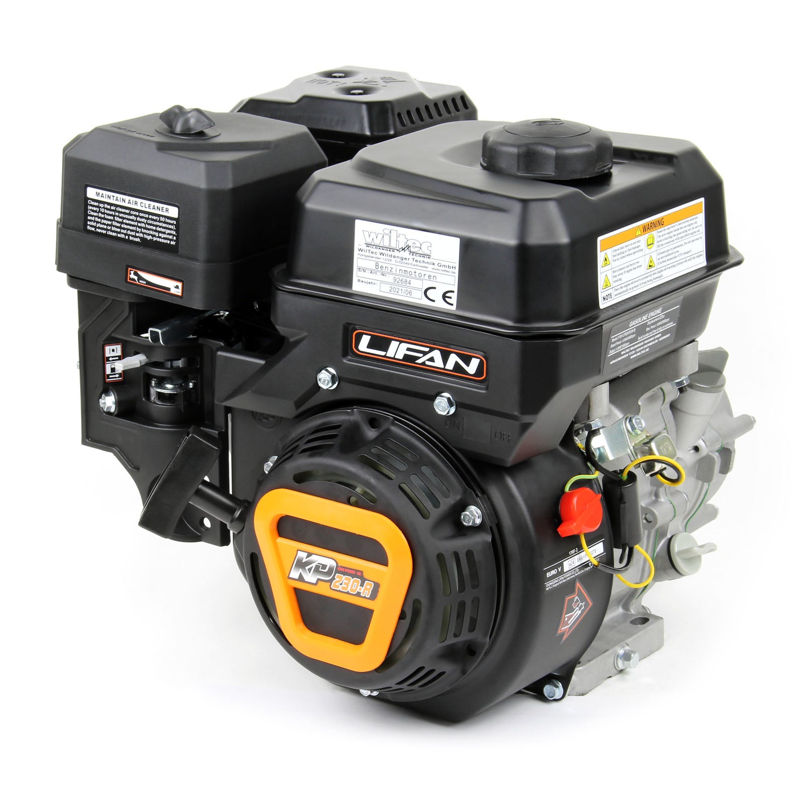 Moteur Essence Lifan 152 - 1,8KW (2,45CV) - 4 Temps - Arbre 15mm - WilTec