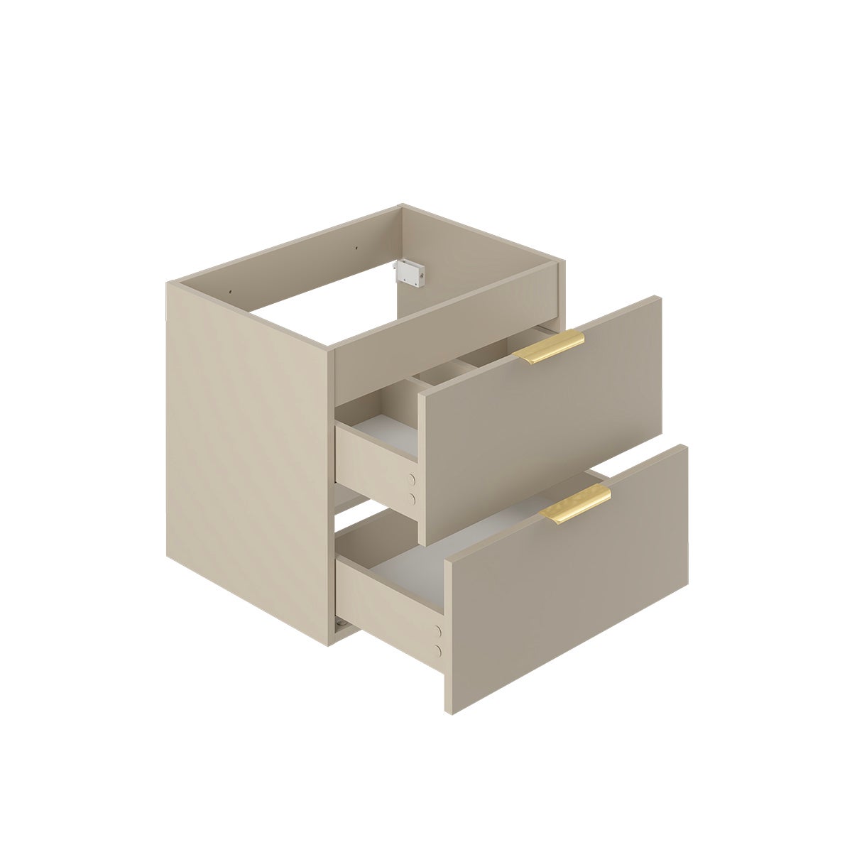 Ensemble meuble double vasque 120cm et colonne Astrid Cachemire et bois - 4