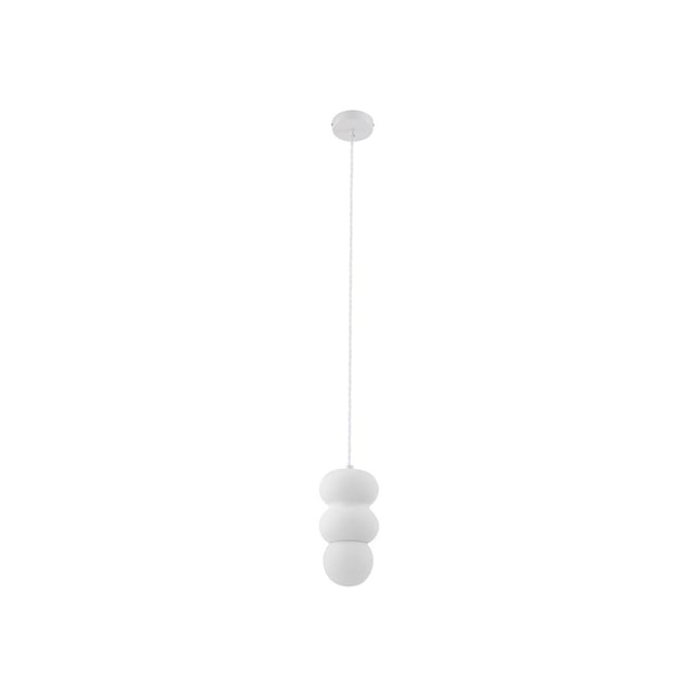 Lindby suspension Nielson, Ø 12 cm, blanc, plâtre, Suspension Luminaire, Lampe Plafond, Luminaire Plafonnier, Lampe Suspendue