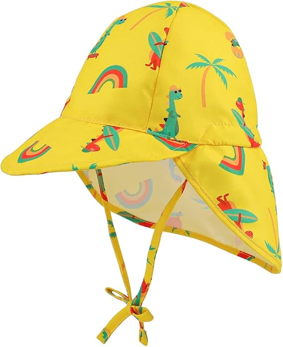 Chapeau De Soleil Bébé 0-2 Ans – Protection UV Cou + Large Bord, Respirant Et Séchage Rapide, Réglable Pour Garçons Et Filles