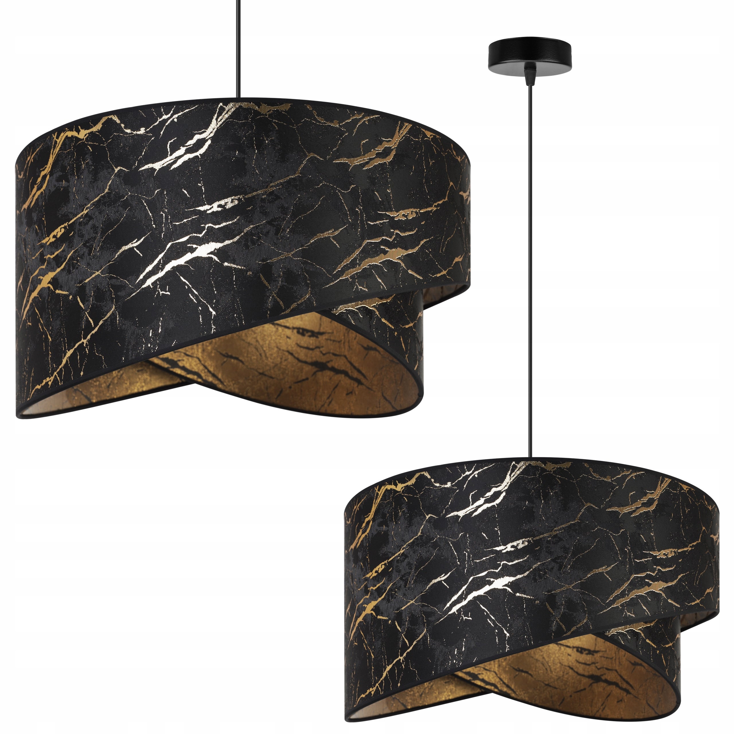 Lampa sufitowa wisząca z abażurem marmur złoty Light Home LH