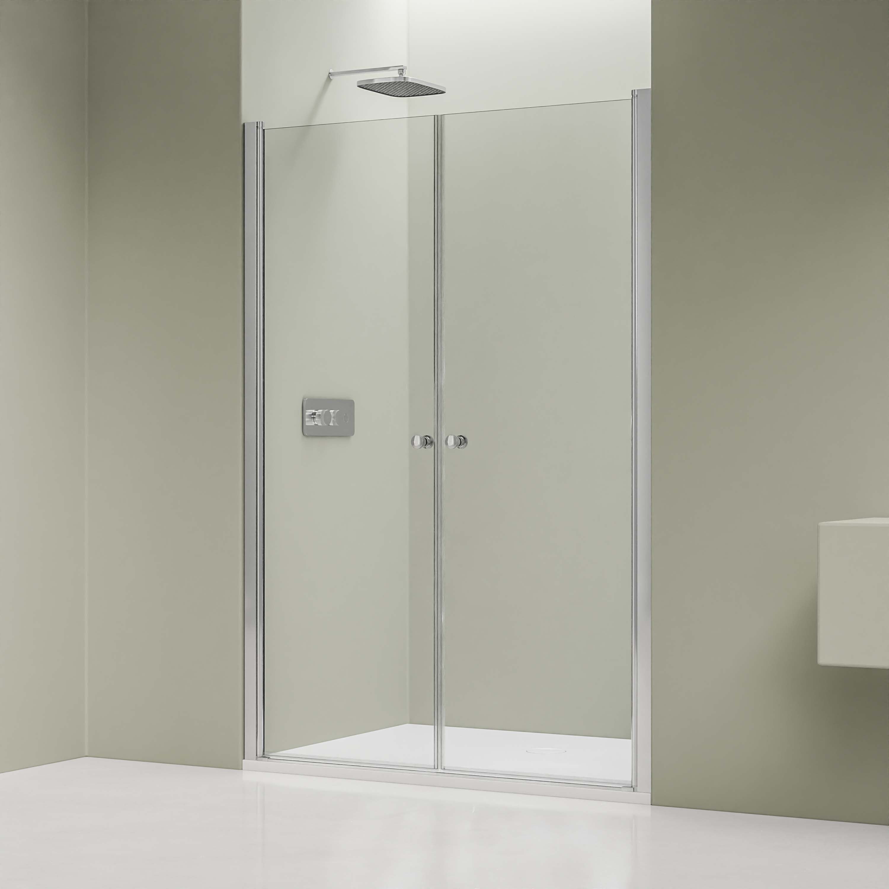 Bernstein Drzwi prysznicowe podwójne skrzydłowe NT218 chrom 116 cm