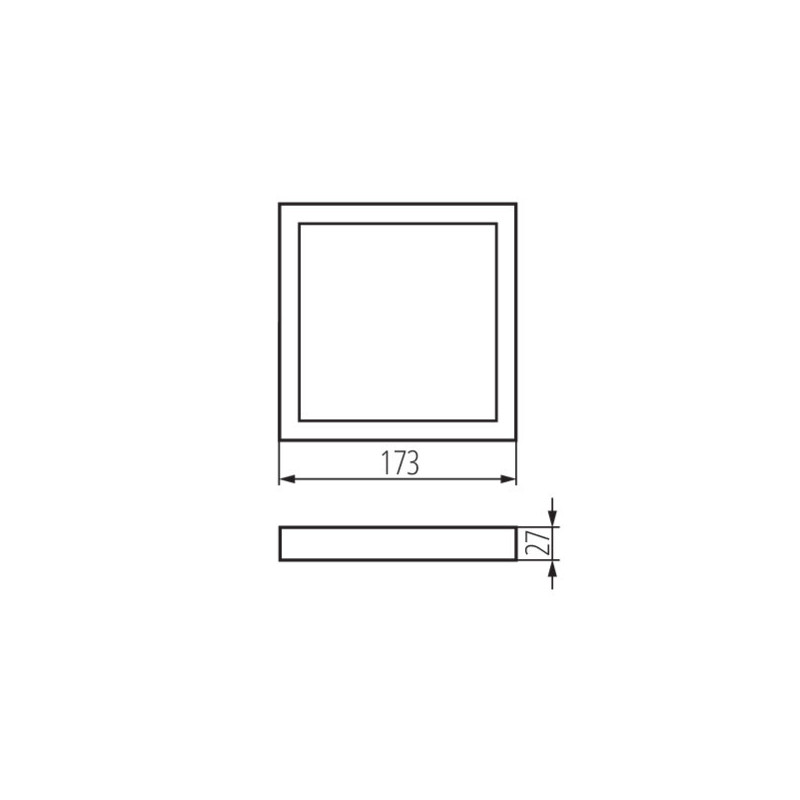 Cornice di Fissaggio per Pannello LED 173mmx173mm IP20 Bianco - 4