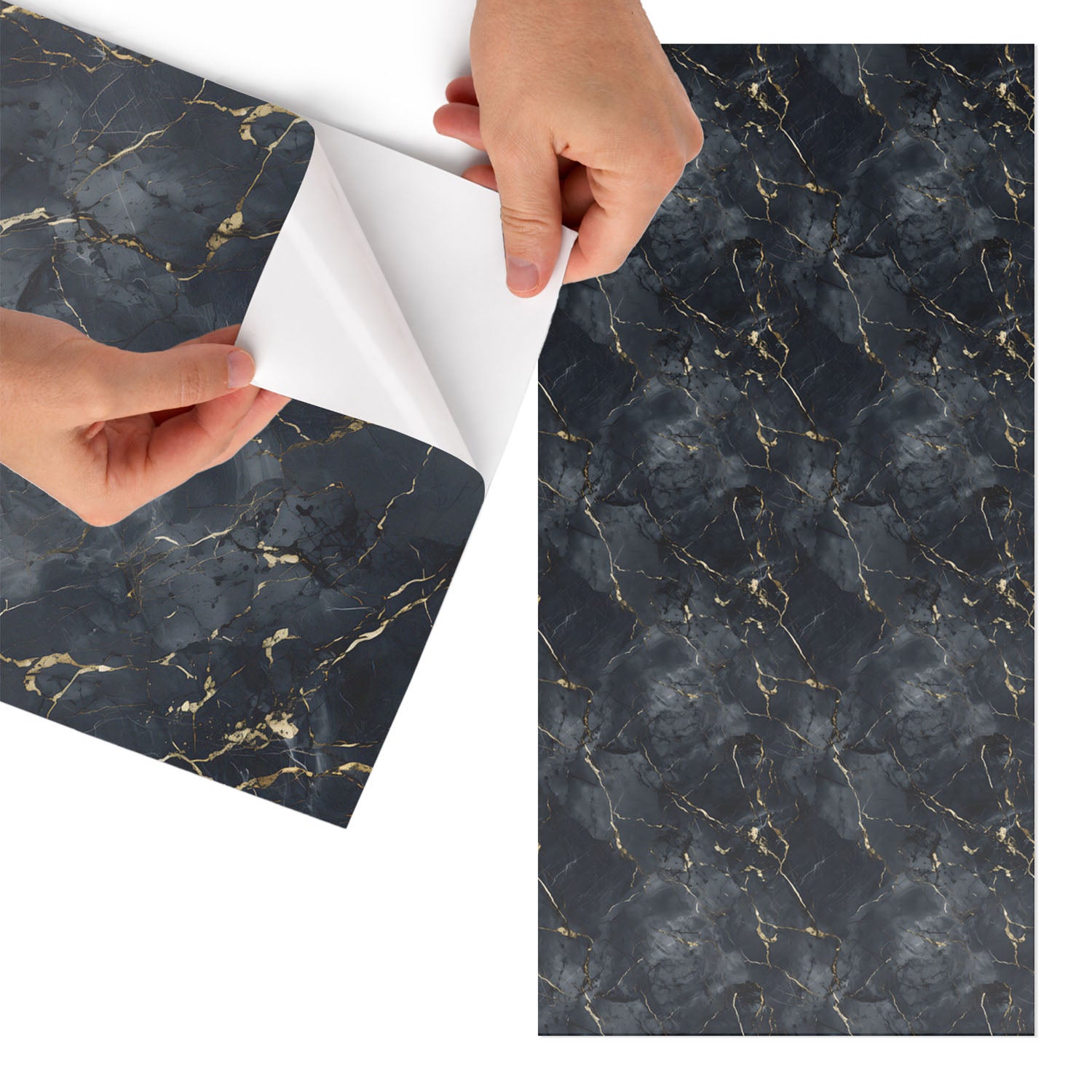 Folia na meble dekoracyjna - szybka renowacja kuchni i salonu 50x100 cm Ciemna mozaika z dynamicznymi liniami - Tulup