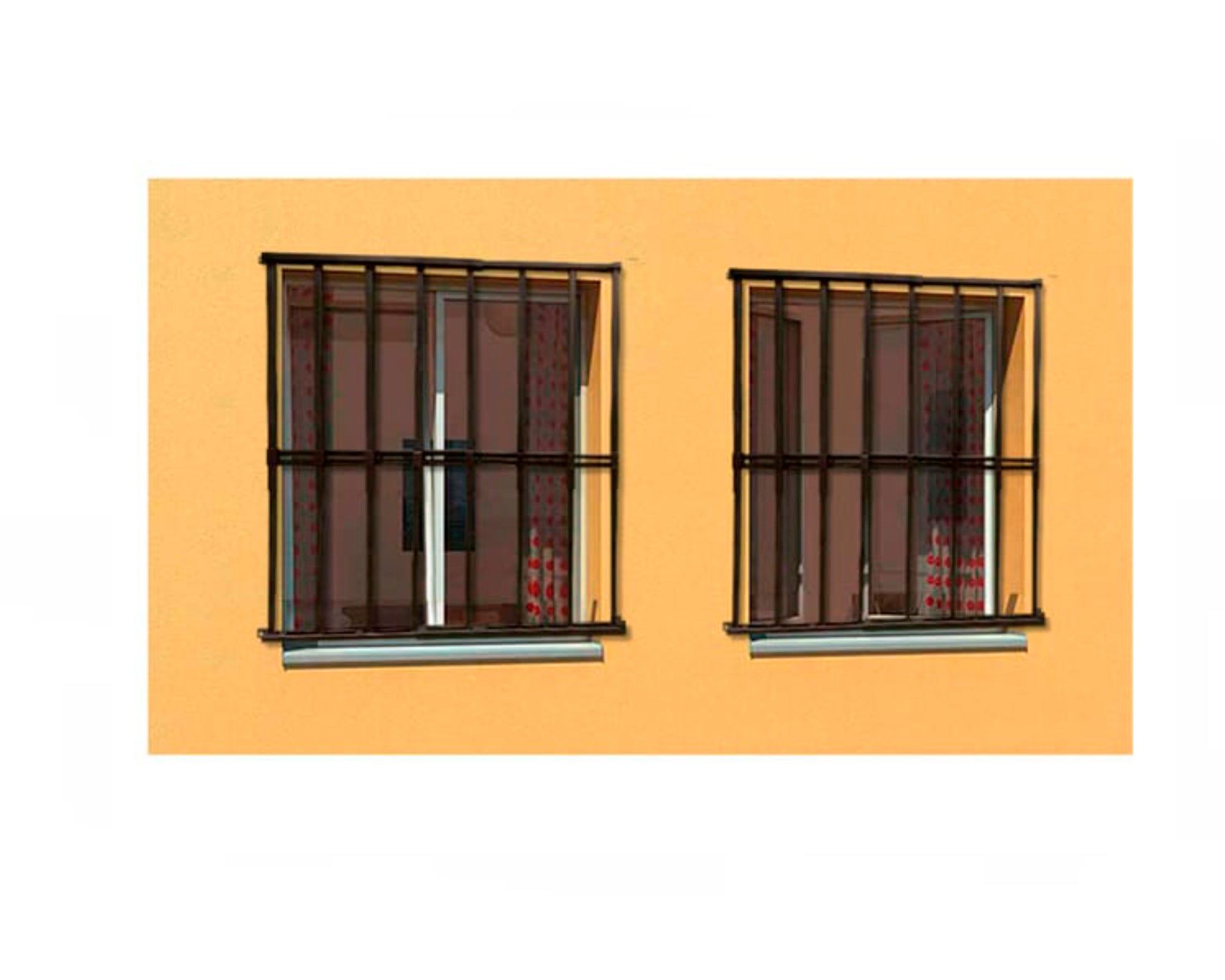 Grade para janelas antirroubo ajustável (largura e altura) de 55x55 cm a 100x100 cm preta - 6