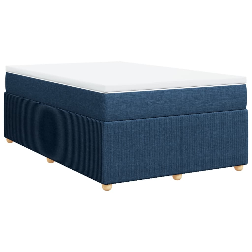 Sommier à lattes de lit avec matelas Bleu 120x200 cm Tissu - 2