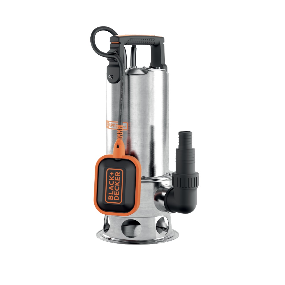 Pompa zanurzeniowa do brudnej wody BLACK+DECKER BXUP1100XDE (1100 W, wydajność 16500 l/h, wysokość podnoszenia 10,5 m)