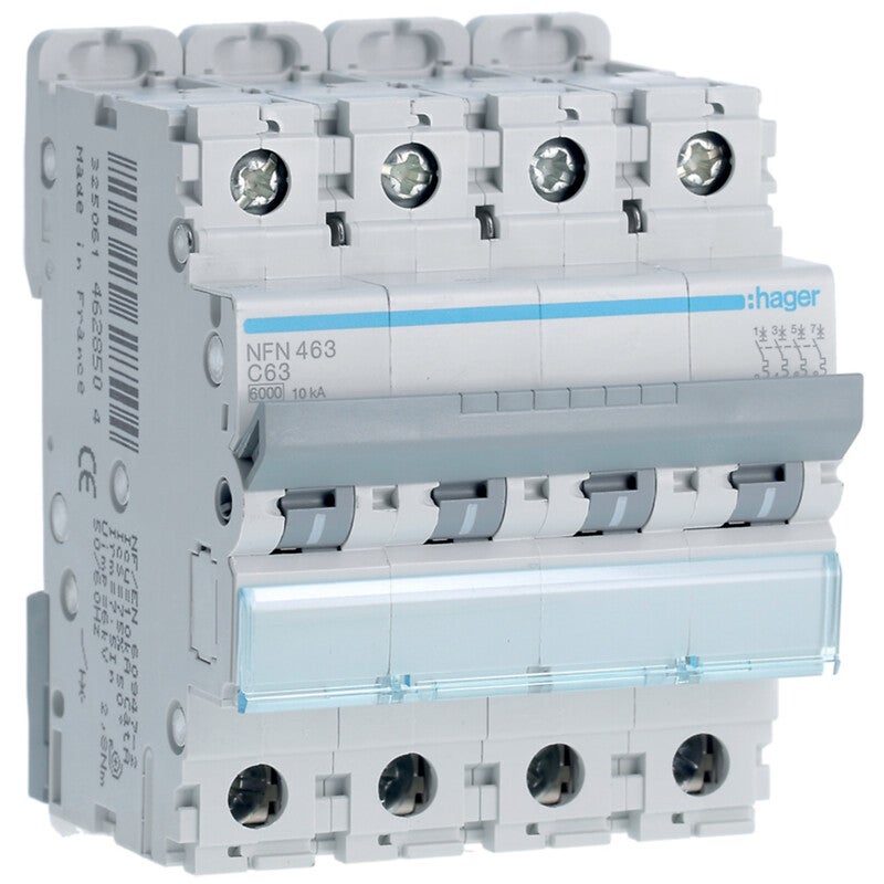 Hager - Disjoncteur 16A 1P+N Courbe C 230V - MJT716 - 2