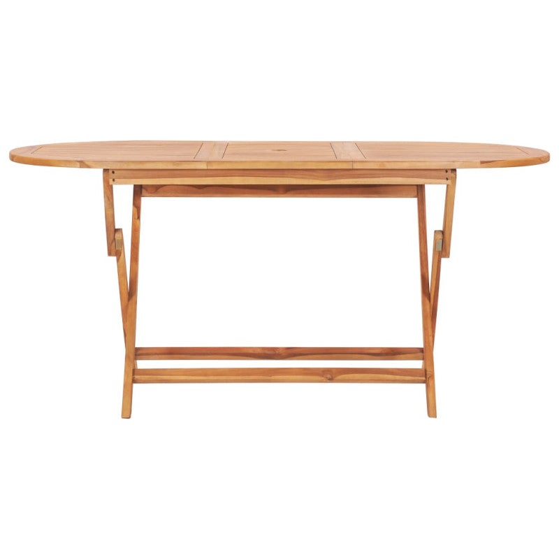 Table pliable de jardin 160x80x75 cm Bois de teck solide - 2