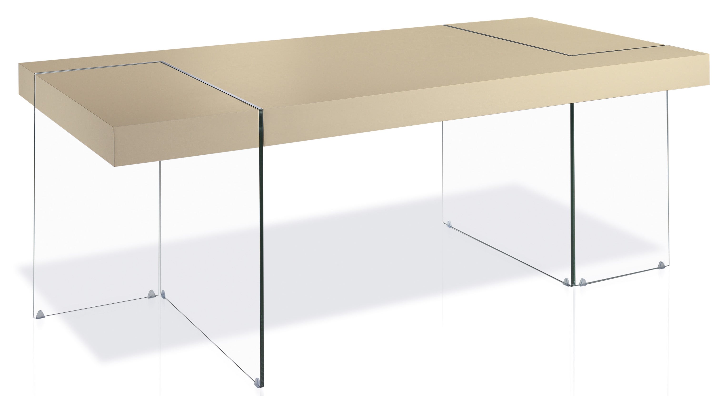 Table rectangulaire design Crème Cubique | Leroy Merlin