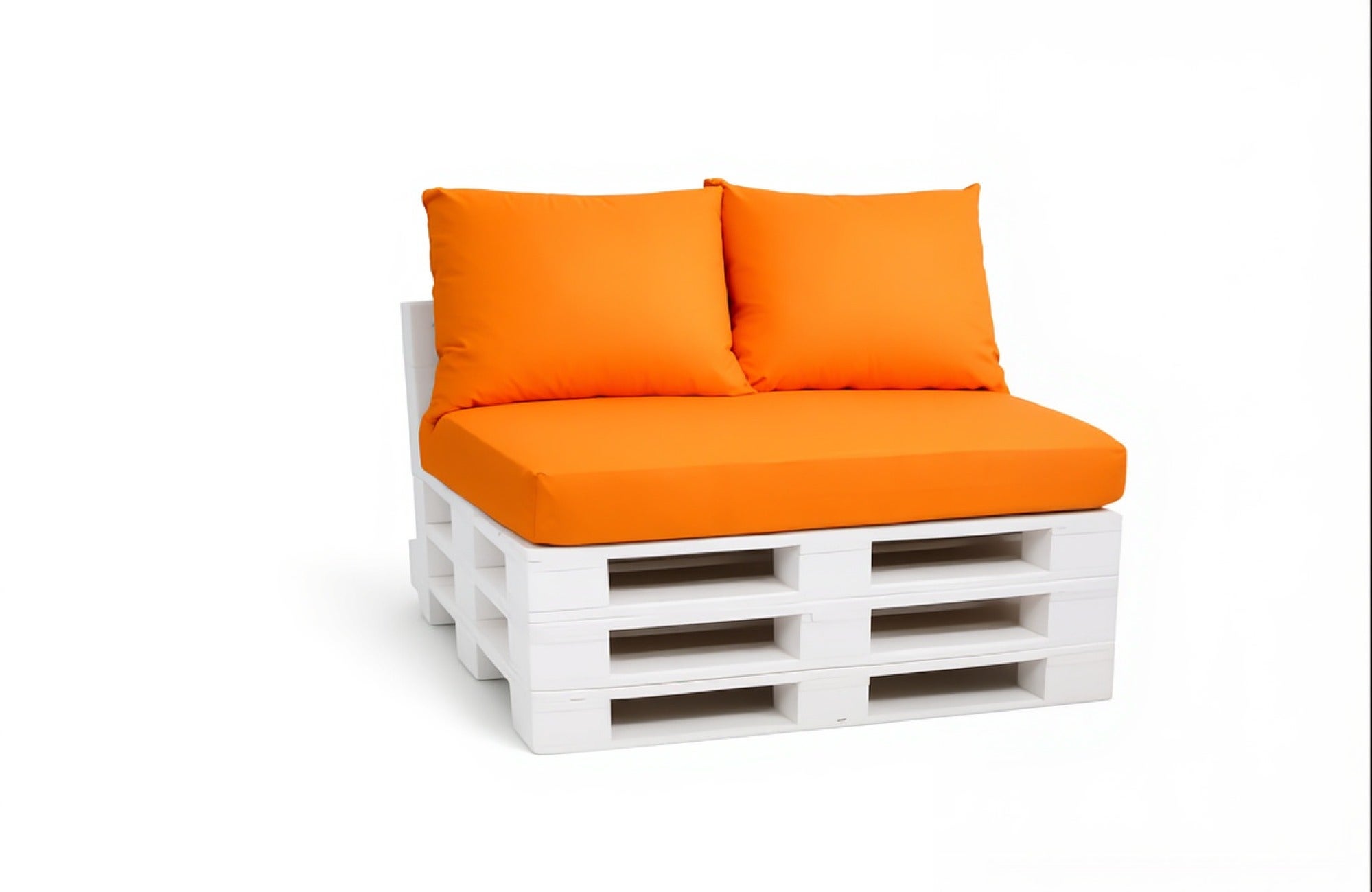 Zestaw poduszek na meble z palet 120x50 cm + 2x 60x50 cm, kolor pomarańczowe, zdejmowane pokrowce, do ogrodu i na balkon