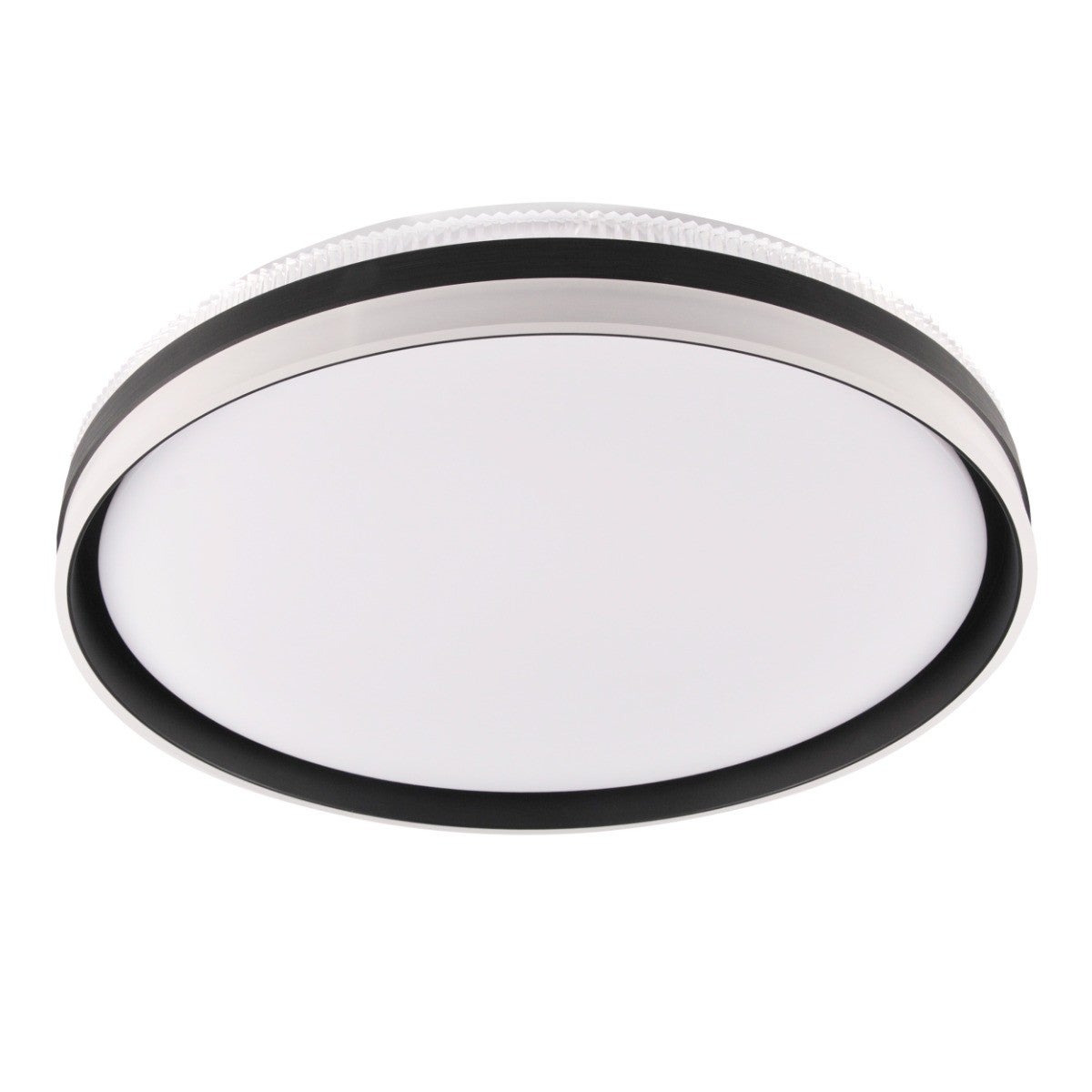 Plafon Barbara okrągły czarno-biały LED 72W 3000K-6000K 8000lm z pilotem wym: 8,5 x 48,5 cm IP44 tworzywo sztuczne Polux