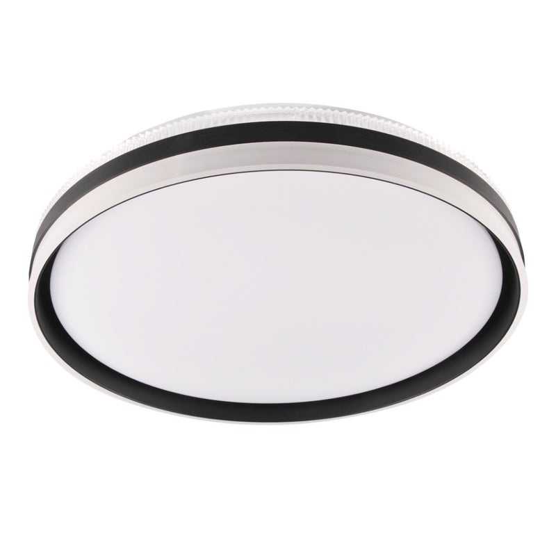 Plafon Barbara okrągły czarno-biały LED 72W 3000K-6000K 8000lm z pilotem wym: 8,5 x 48,5 cm IP44 tworzywo sztuczne Polux