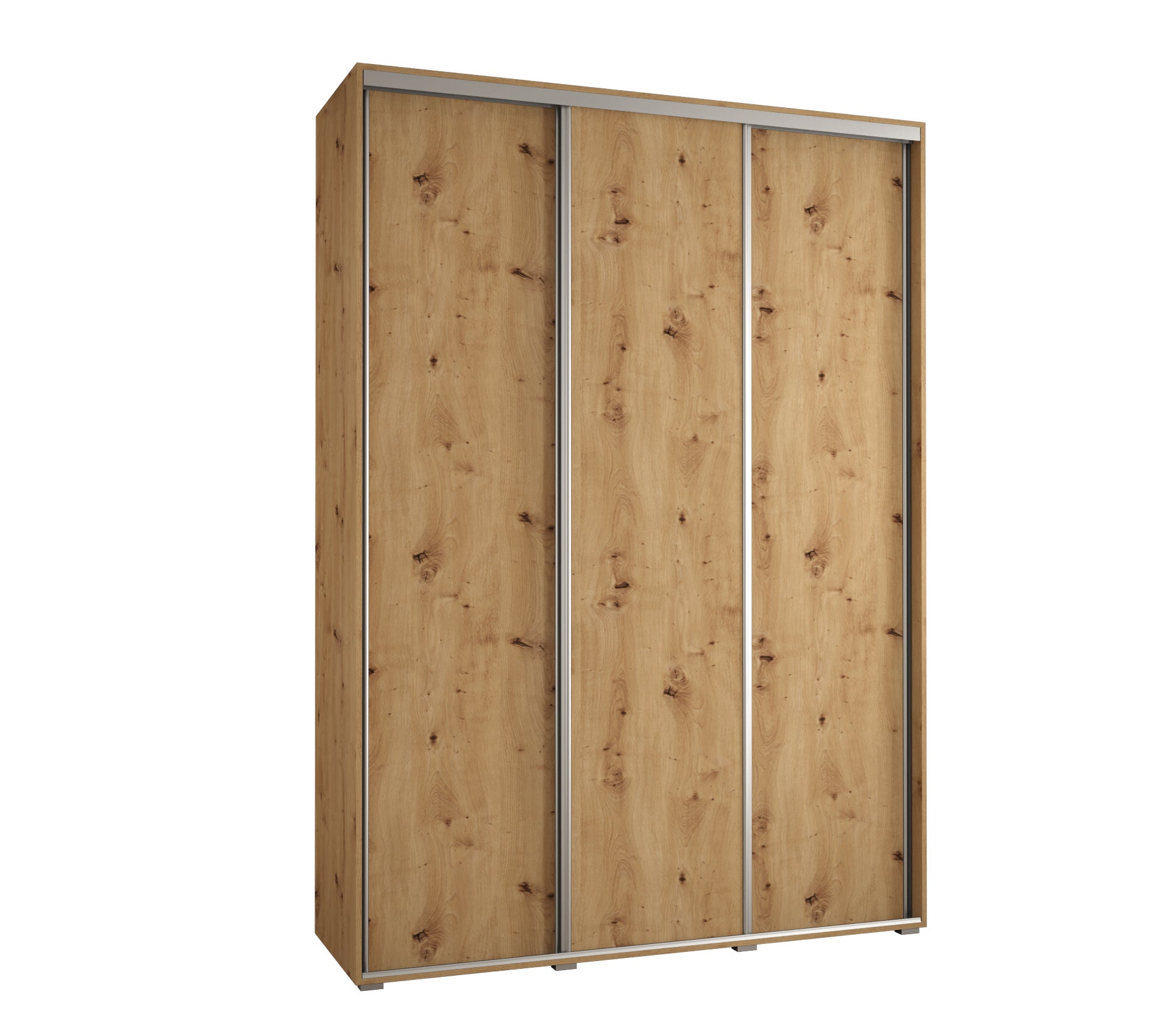 Szafa przesuwna wysoka Davos 1 170 x 60 x 235,2 cm artisan + artisan + u. srebrny - Abiks Meble