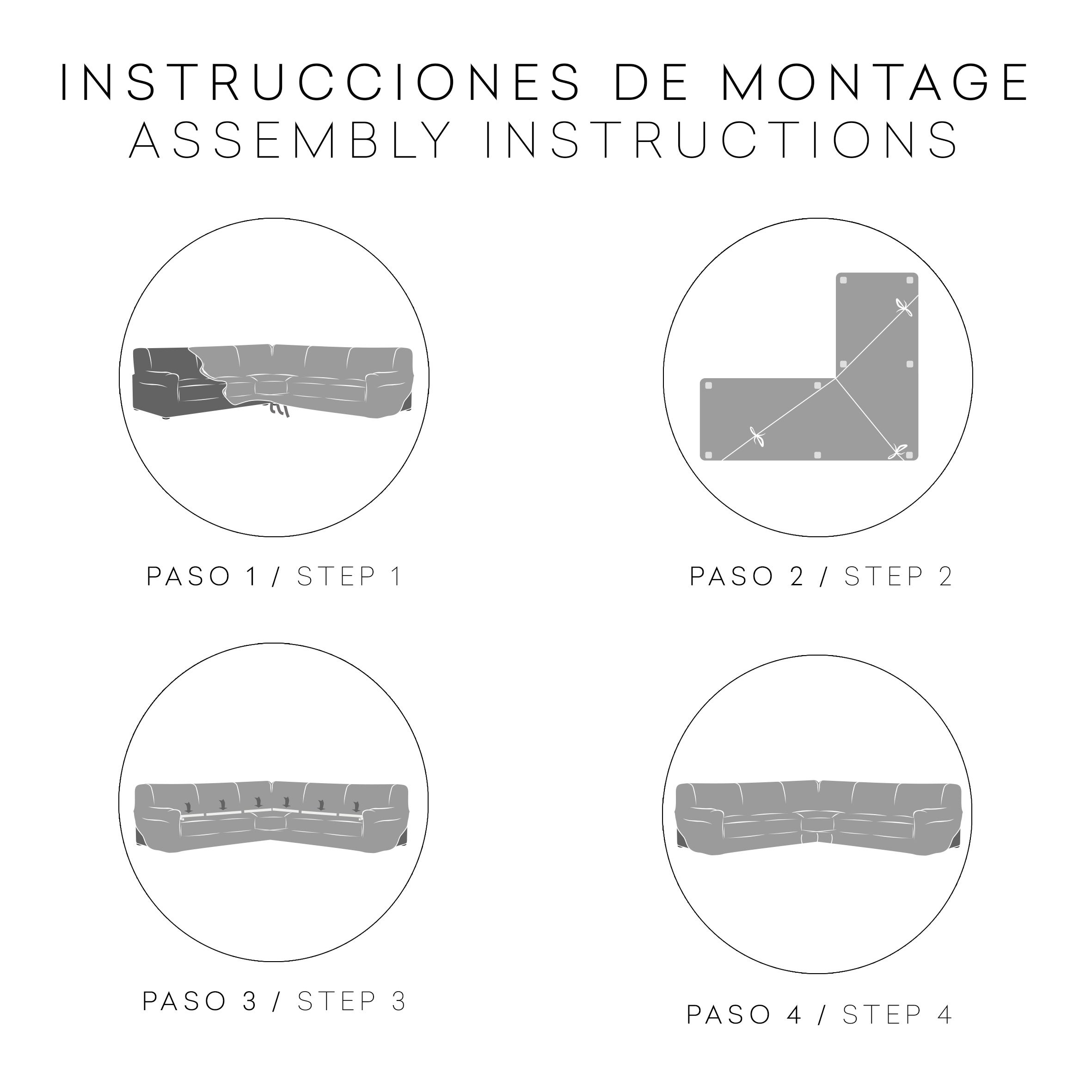 Copridivano Jaz per divano angolo 3+2. Colore caldaia. - 5
