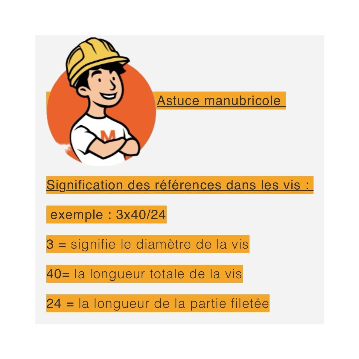 Vis agglo tête fraisée Inox A2 / Ø3x40/24 - Bte de 200 - 5