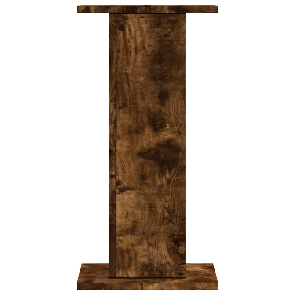 Supports pour plantes 2 pièces chêne fumé panneau de bois - 7