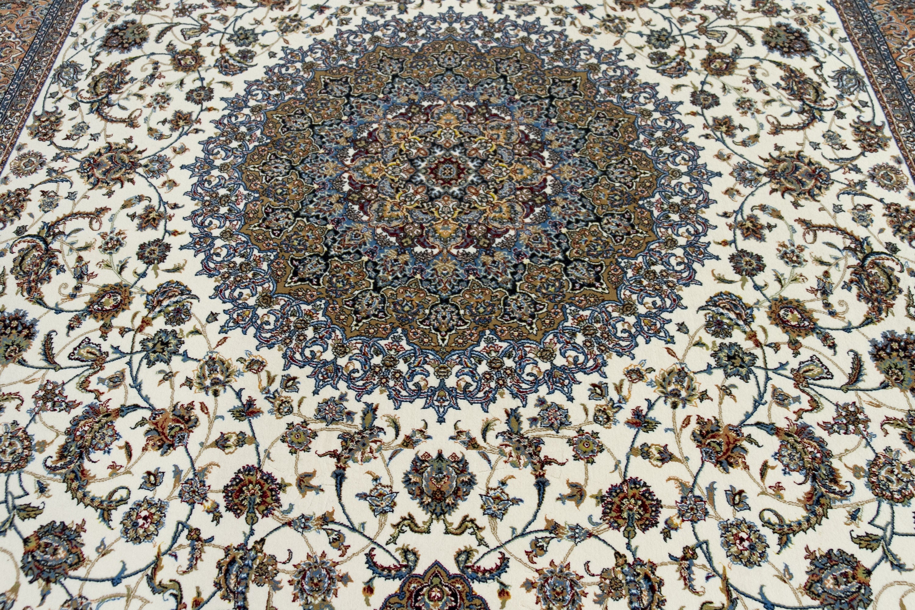 Hamid - Tapis 300x200cm marron motif floral oriental - 3
