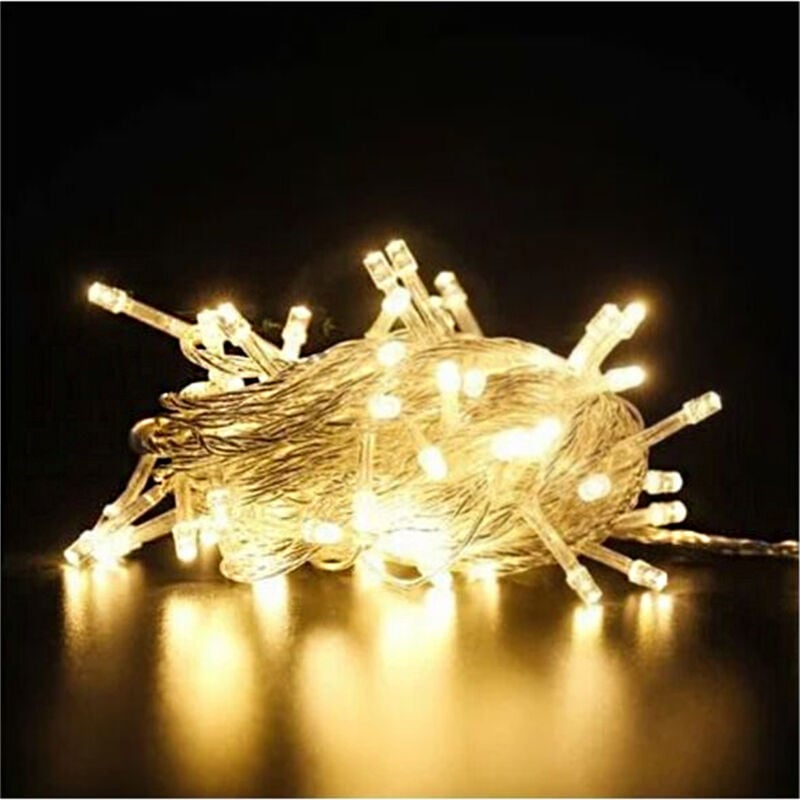 Guirlande lumineuse de 20 mètres composée de 200 LED, adaptée à l'éclairage intérieur et extérieur des jardins, idéale pour les carnavals et les mari - 2