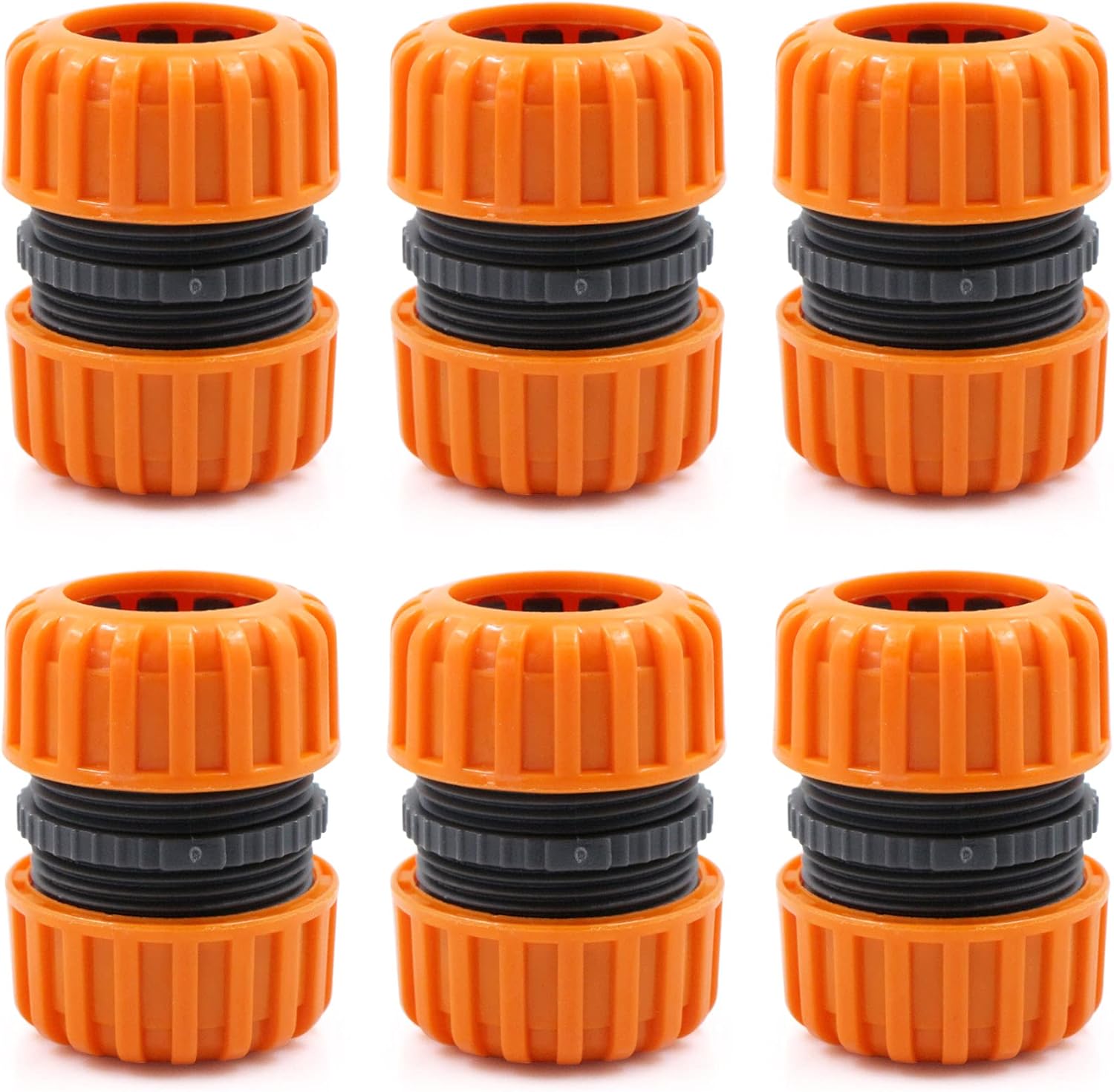 Zestaw 6 złączek do węża ogrodowego - Zestaw naprawczy do węża ogrodowego - 19 mm (3/4") - Żółty