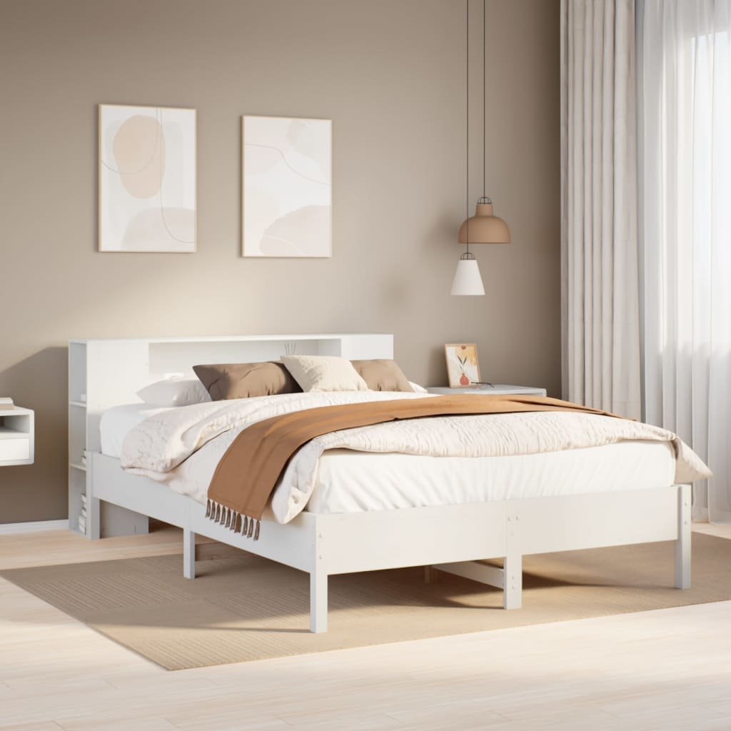 Łóżko Drewniane Rama Łóżka Sofa Biała Do Sypialni Pokoju 150x200 cm