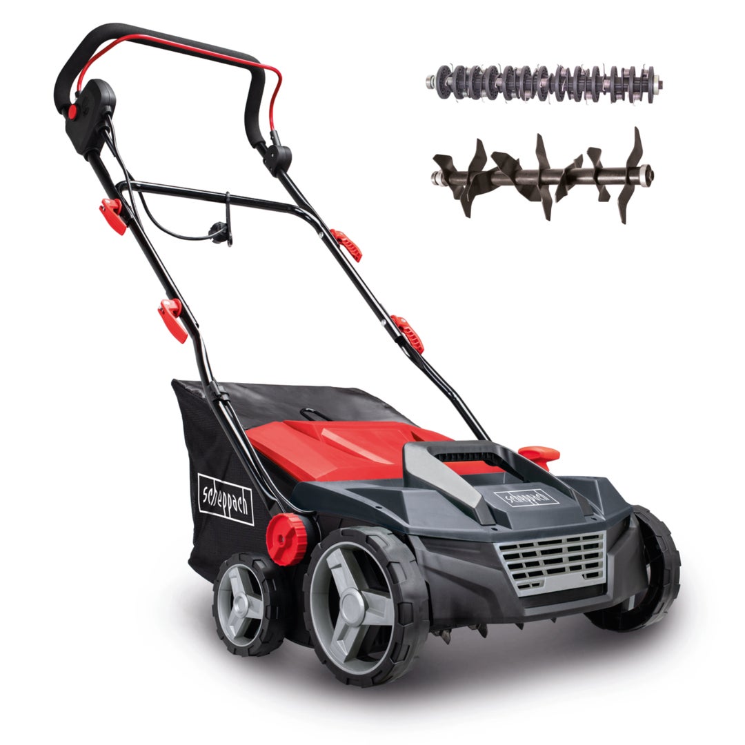 Scheppach Escarificador Eléctrico 1600 W 38 Cm, Contenedor Recogedor 45 L, Sc38, 5912007901 , Leroy Merlin