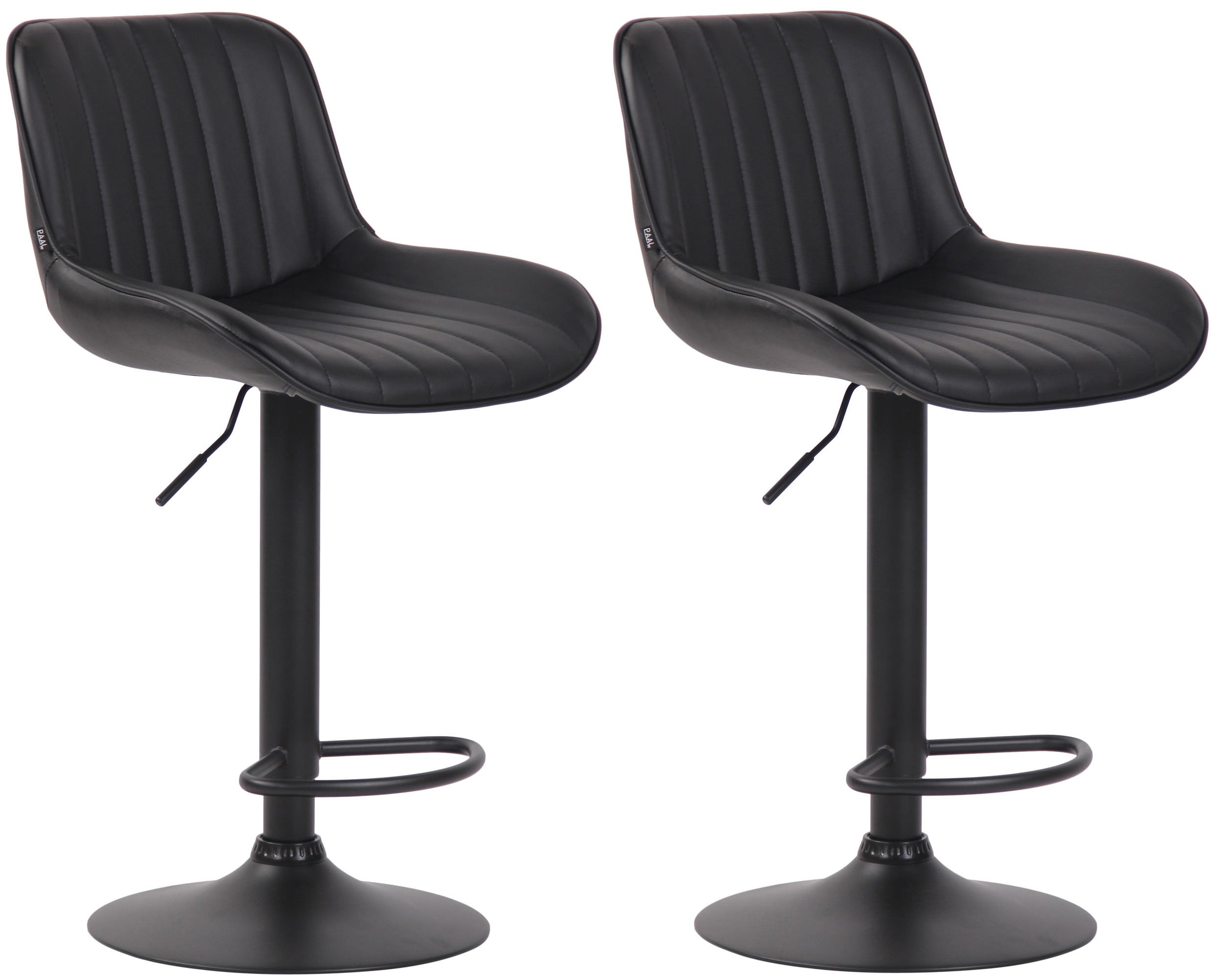 Lot De 2 Tabourets De Bar CLP Similicuir Et Métal - Réglables, Design Club