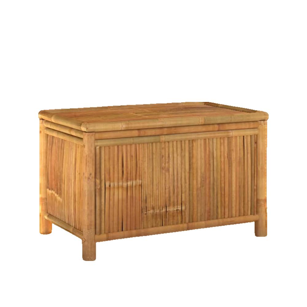 Skrzynia ogrodowa vidaXL Bambus 90x52x55 cm Wentylowana ławka do przechowywania
