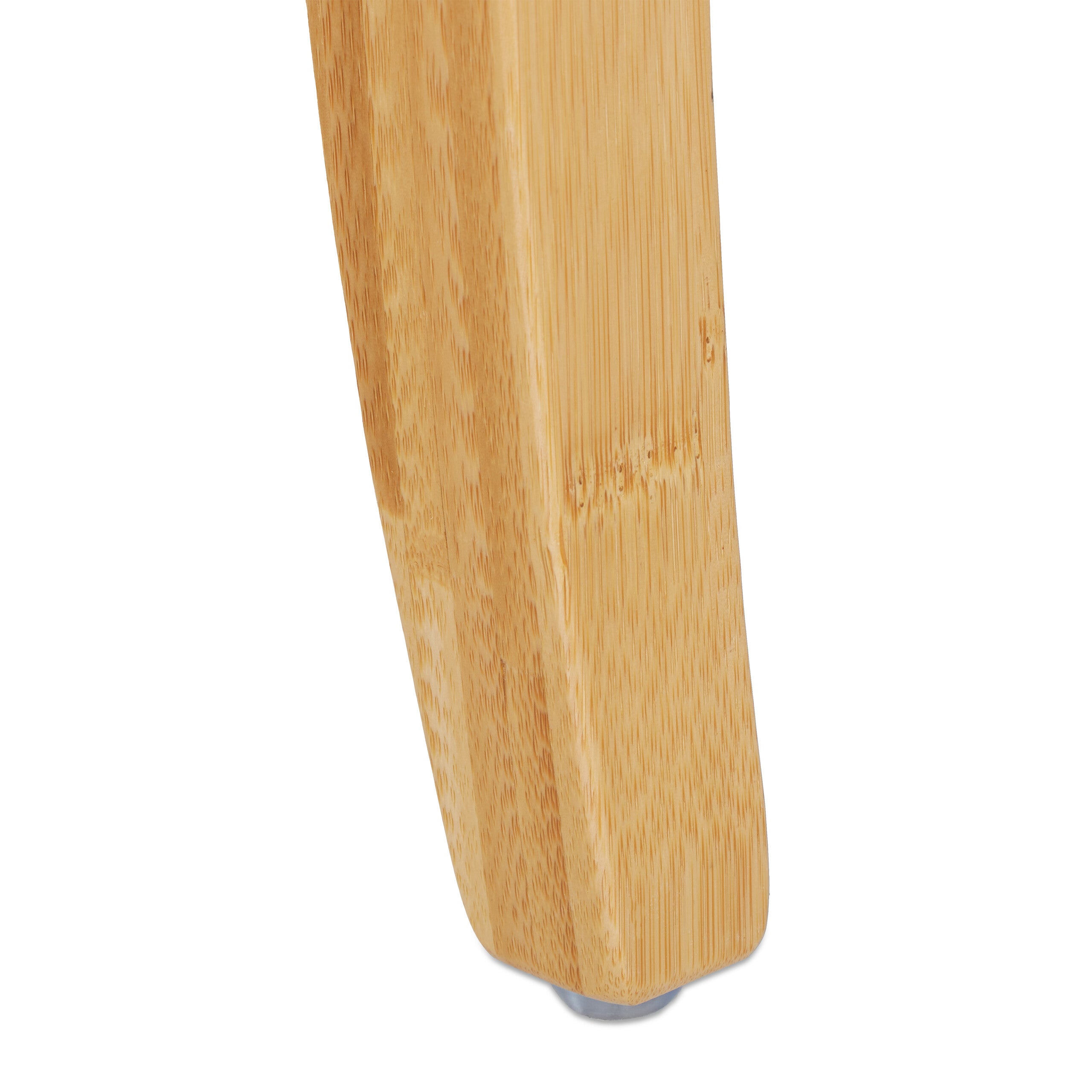 Tabouret en bambou, HxLxP: 45,5 x 48 x 25 cm, charge : 150 kg, banc en bois avec pieds antidérapants, nature, Relaxdays - 7