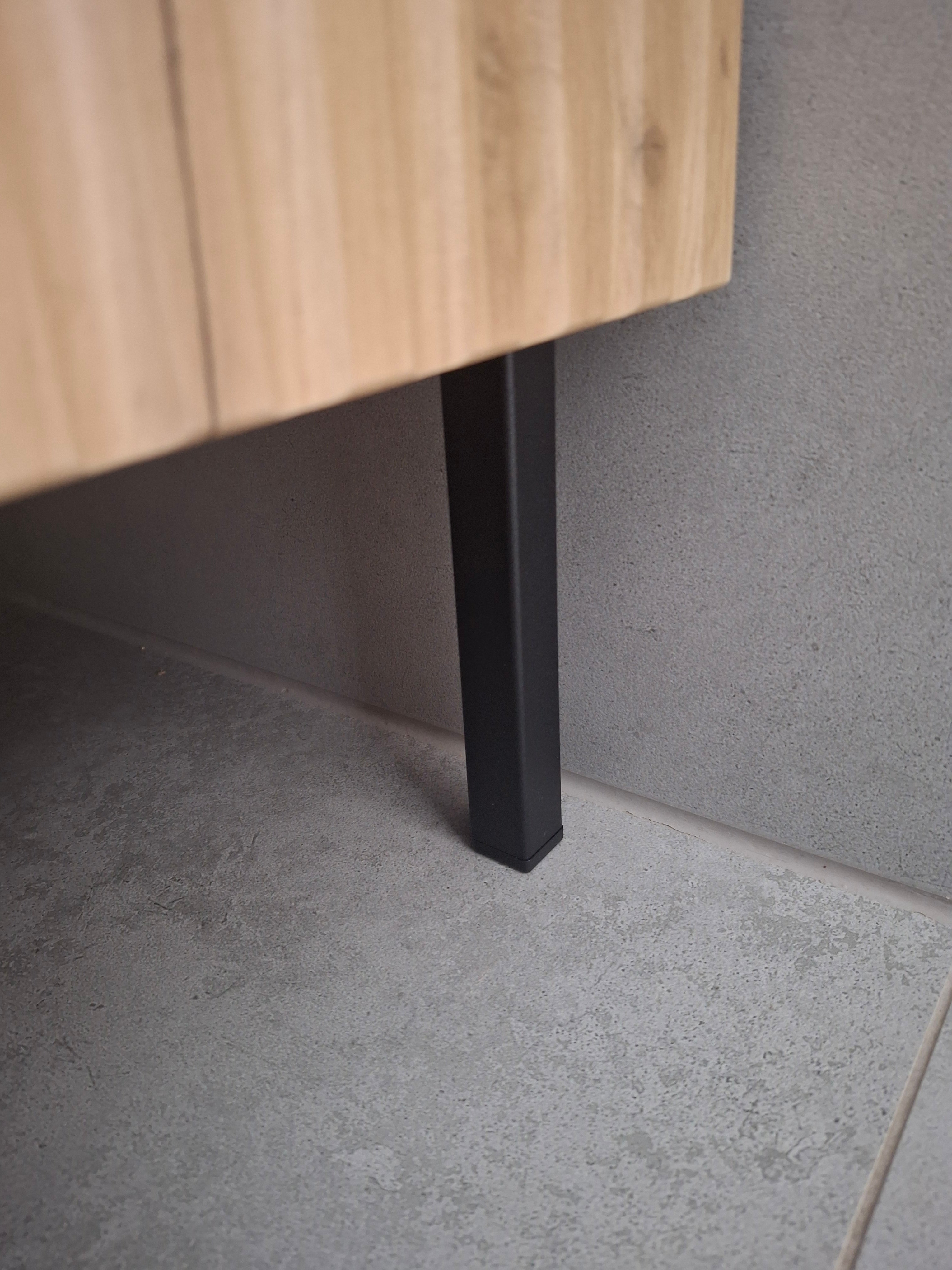 4 un. Pied carré noir pour meuble de salle de bain FURNIDEA en métal h: 15 cm - 11
