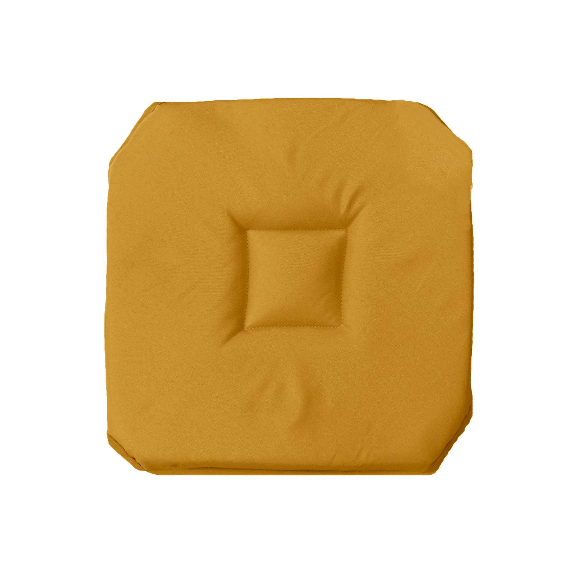 GALETTE 4 RABATS 40 x 40 x 3 CM POLYESTER UNI ESSENTIEL OCRE | Leroy Merlin