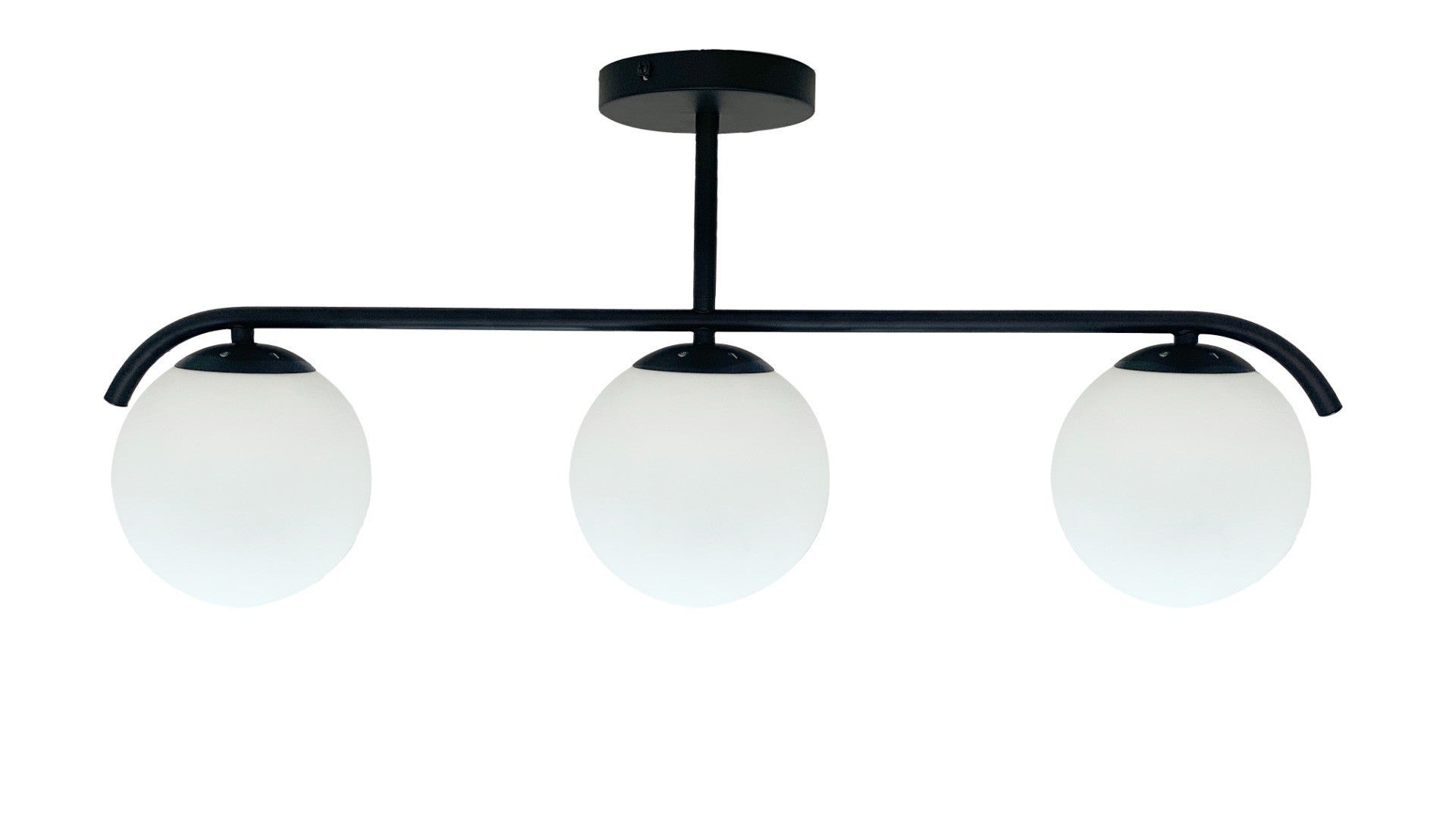 Lampa sufitowa Amadeo czarno-biała 3xE14x40W wym: 29 x 69,5 x 14,5 cm szkło Candellux