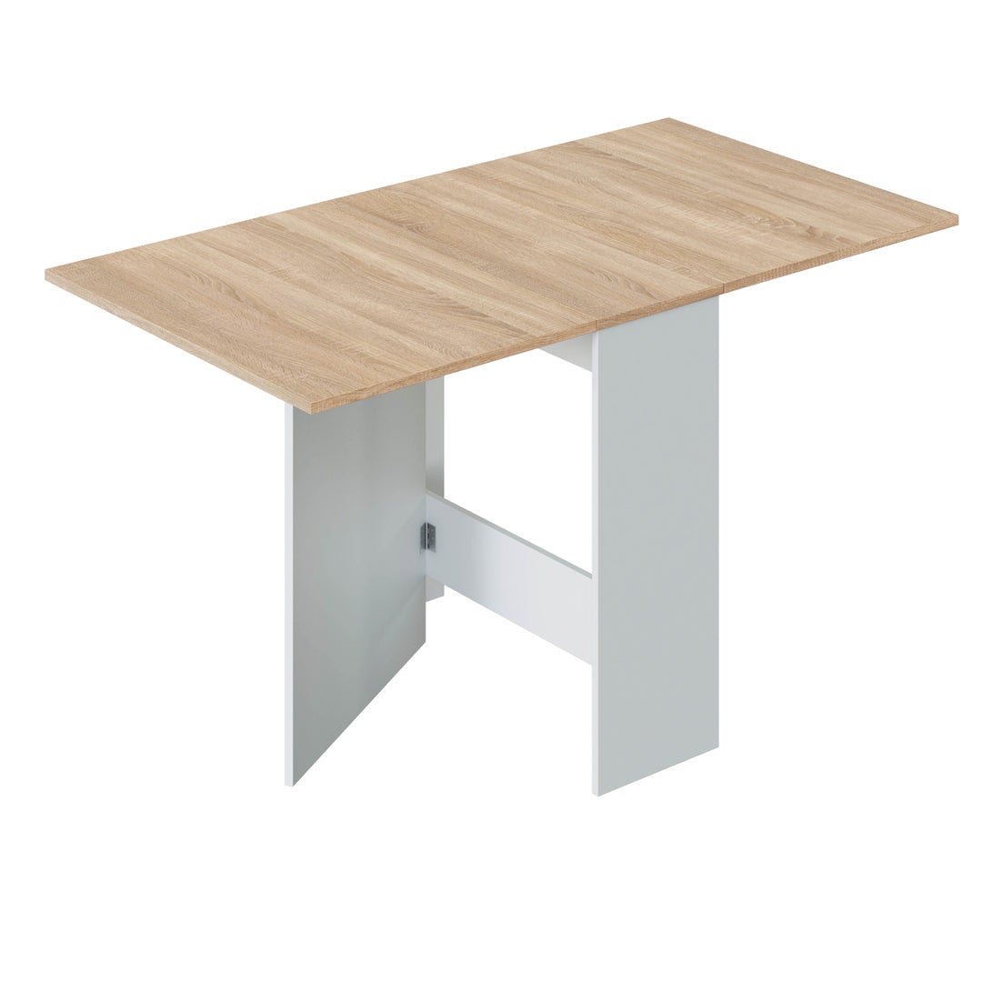 Table extensible ERIKA L31/140cm - Blanc / Bois - 3
