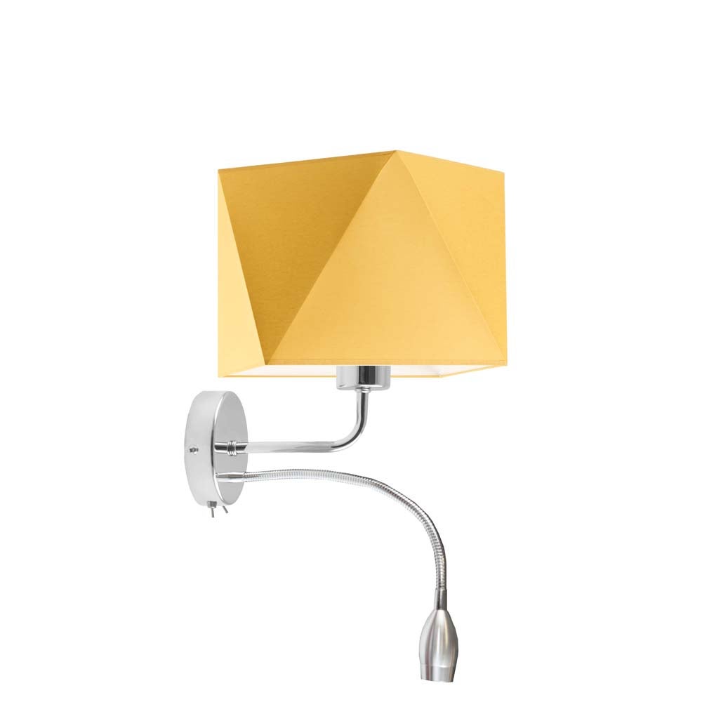 Kinkiet LED lampa ścienna lampa na ścianę z abażurem diament BLUES