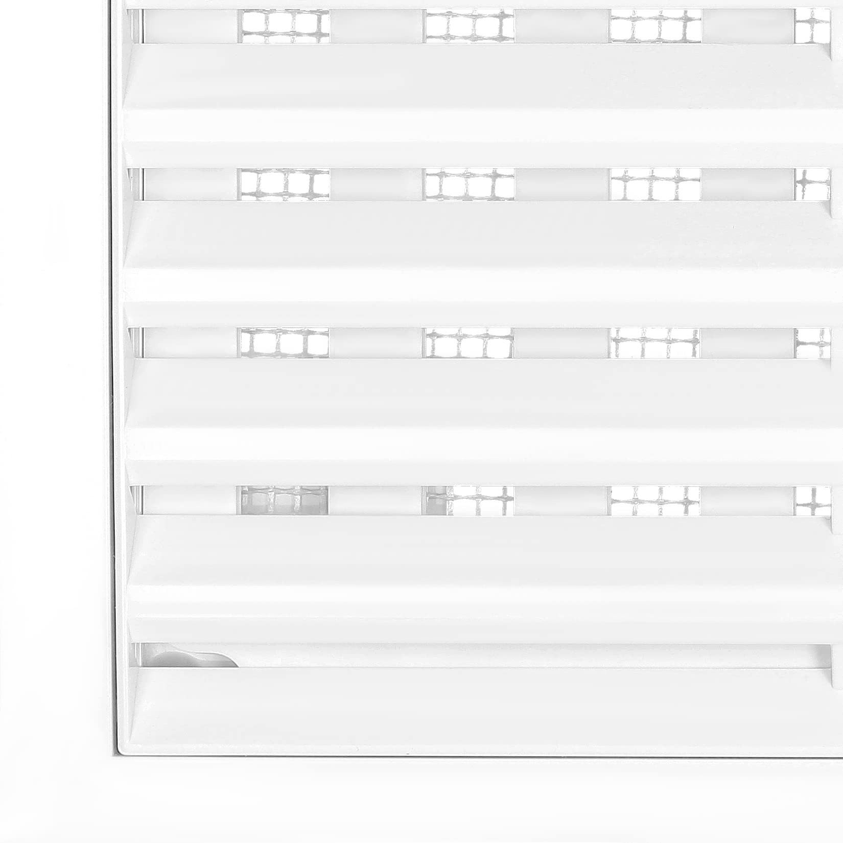 Kratka wentylacyjna 150x150mm zamykana z siatką biała osłona plastikowa pcv - KOTARBAU - 6