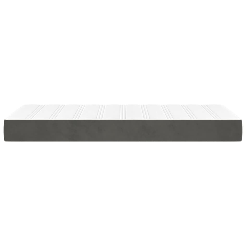 Maison Exclusive - Colchón de muelles ensacados terciopelo gris oscuro 80x200x20cm - 4