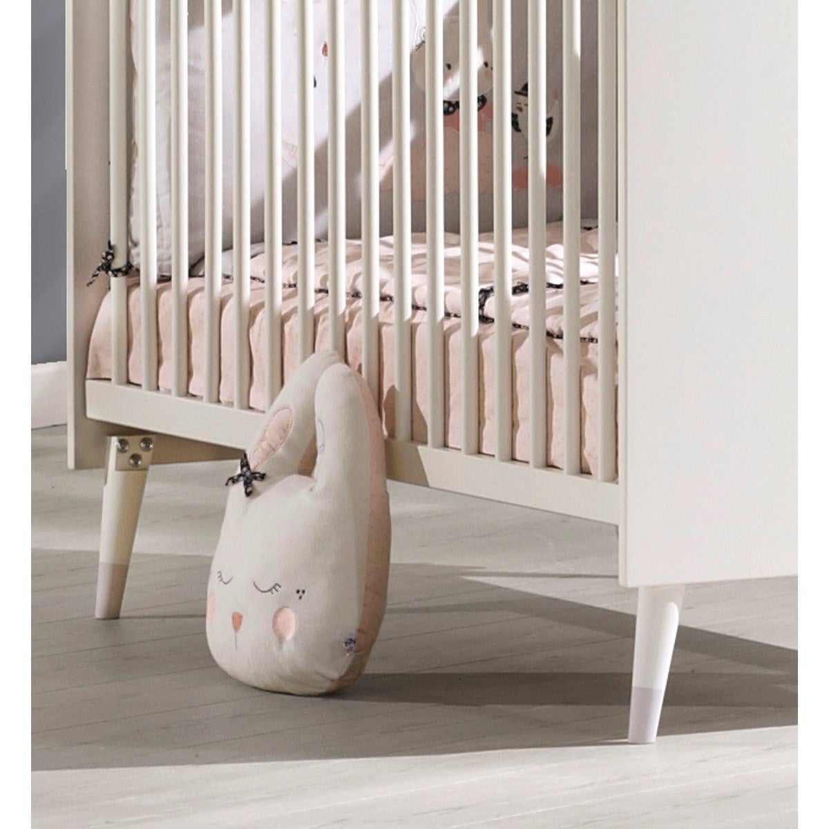Coussin déco lapin 34x26cm en polyester blanc - 3