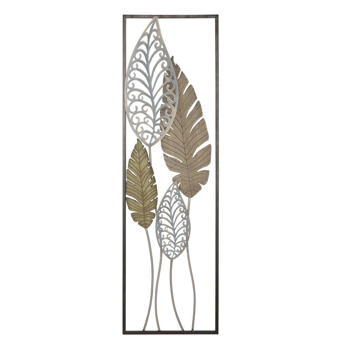 Metalowa Dekoracja 3D Liść 52, Metal, Złoto, Seven Design