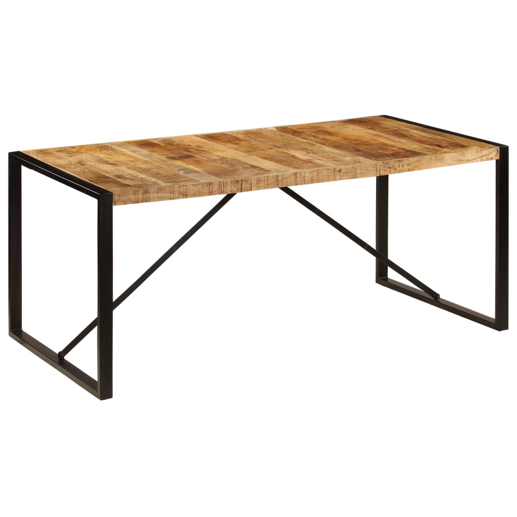 Table à manger de jardin rectangulaire en Bois Marron - 7